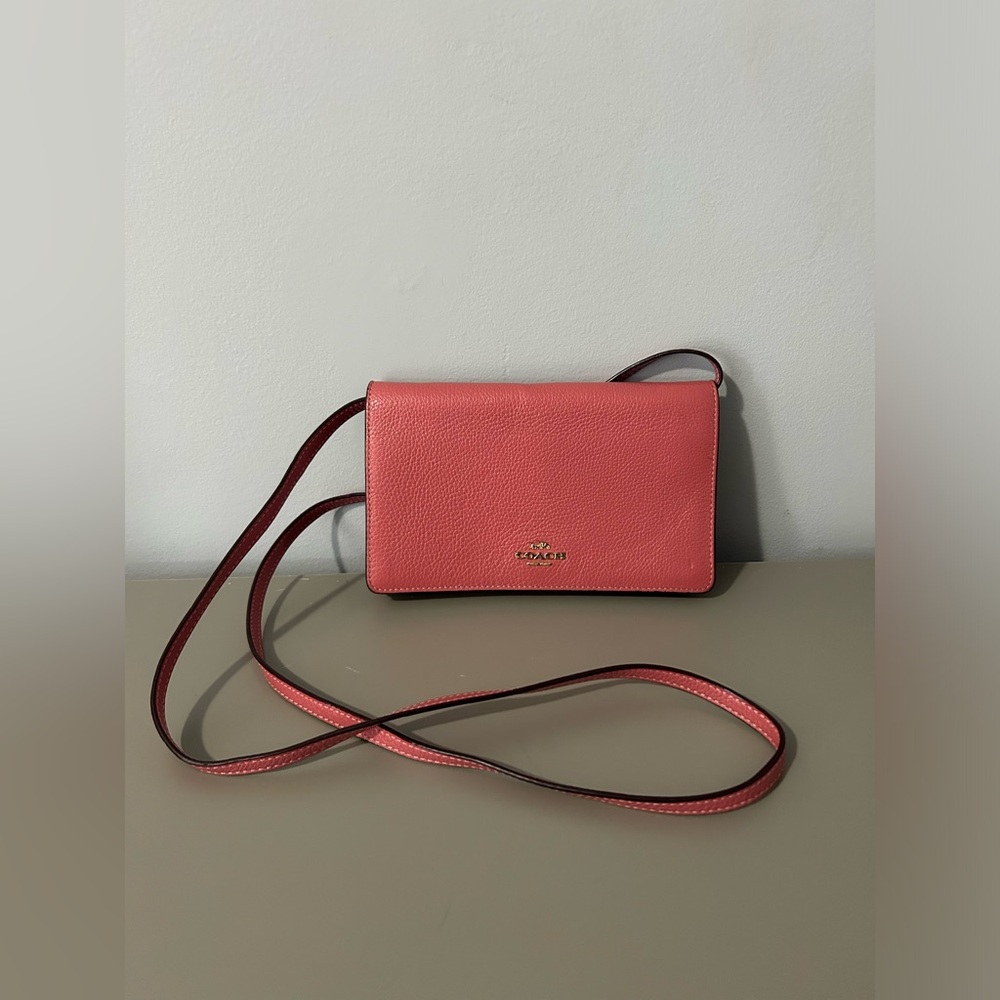 Pink coach crossbody used
